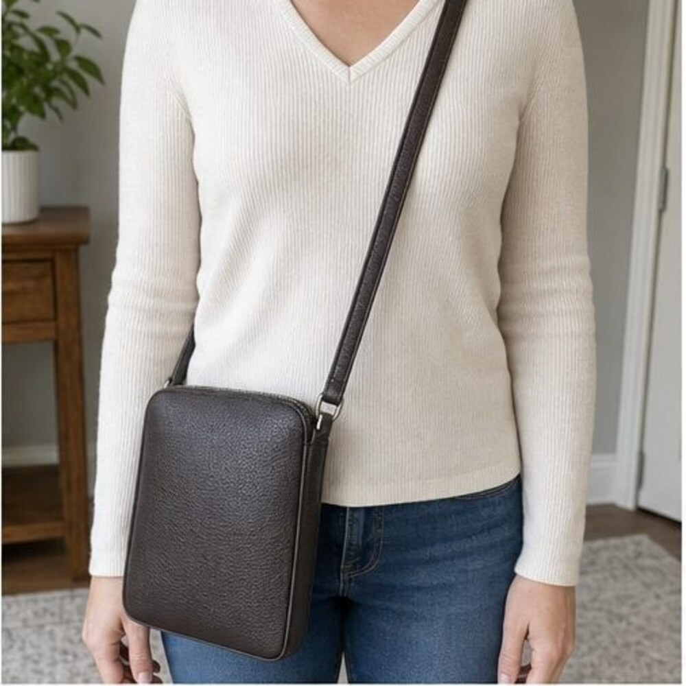 Sage Pebbled Crossbody Bag - Picture 2 of 6